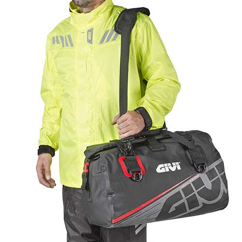 Easy-T Waterproof Gepäckrolle mit Tragegurt 40 L., grau/rot