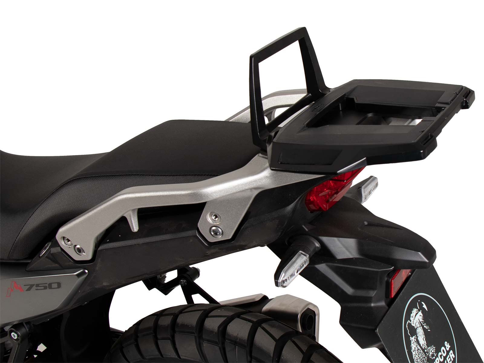 Alurack Topcaseträger schwarz für Kombination mit Originalgepäckbrücke schwarz für Honda XL 750 Transalp (2023-2024)