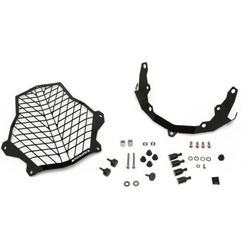 Scheinwerferschutz mit Schnellverschluss, schwarz, für KTM 1050 Adventure, 1090 Adventure, 1190 Adventure/ R, 1290 Super Adventure *OFFROAD USE ONLY*