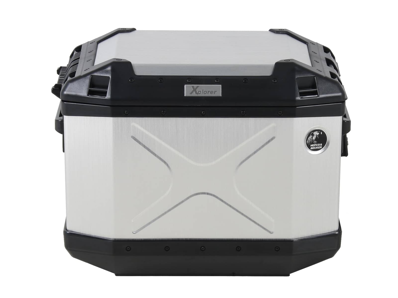 Seitenkoffer Alu Xplorer 40 silber links