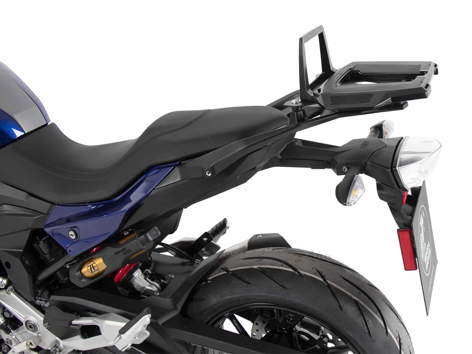 Alurack Topcaseträger schwarz für Kombination mit Originalgepäckbrücke für BMW F 900 R (2020-2024)