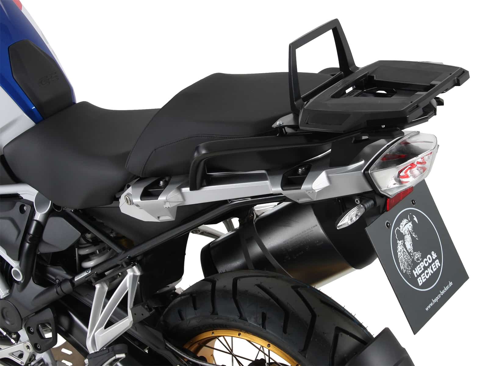 Alurack Topcaseträger schwarz für Kombination mit  Original-Gepäckbrücke für BMW R 1250 GS (2018-2023)