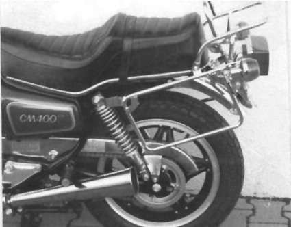 Komplettträgerset (Seitenkofferträger und Rohrgepäckbrücke Topcaseträger) chrom für Honda CM 400 T (1980-1984)