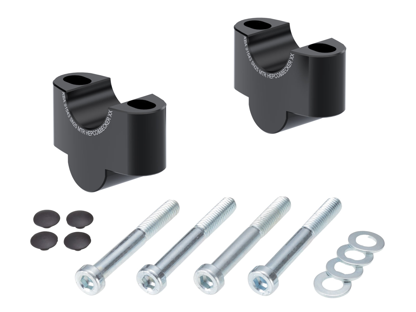 Lenkererhöhung 25 mm schwarz für Honda NC 750 S / DCT (2014-2020)
