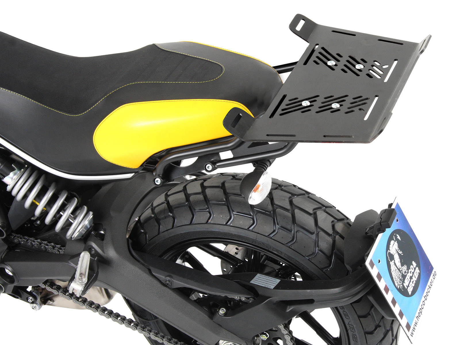 Gepäckbrückenverbreiterung schwarz für Ducati Scrambler 800 (2015-2018)