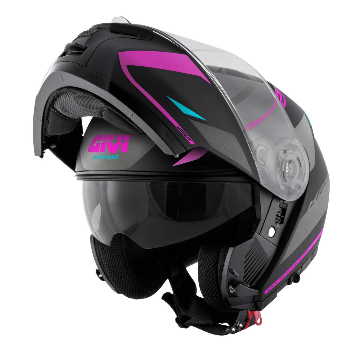 HPS X.21 EVO GRAPHIC - Gr. 56/S – matt-schwarz / titanium / pink