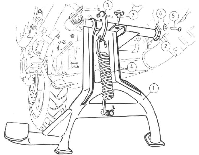 Hauptständer schwarz für Honda CBF 500 (2004-2007)