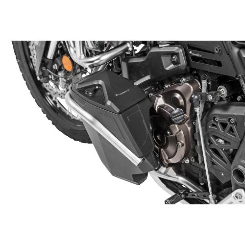 Motorrad Werkzeugbox mit Motorsturzbügel - Nachrüstsatz - linke Seite, Edelstahl für Yamaha Ténéré 700 (-2024)