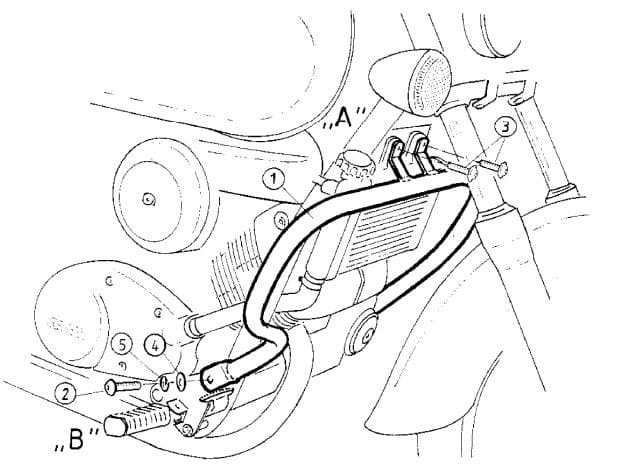 Motorschutzbügel chrom für Honda VT 125 C2 Shadow (1999-2000)