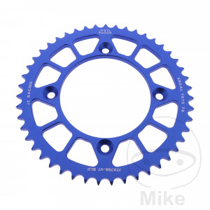 Alu-Kettenrad 47Z Teilung 428 blau JT Innendurchmesser 100 Lochkreis 120
