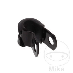 Halter Bremsschlauch 6 mm Alu schwarz