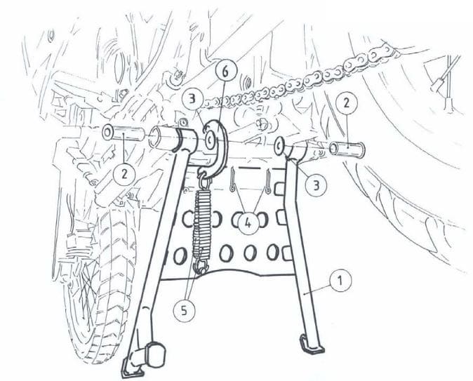 Hauptständer schwarz für Honda XRV 750 Africa Twin (1993-2003)