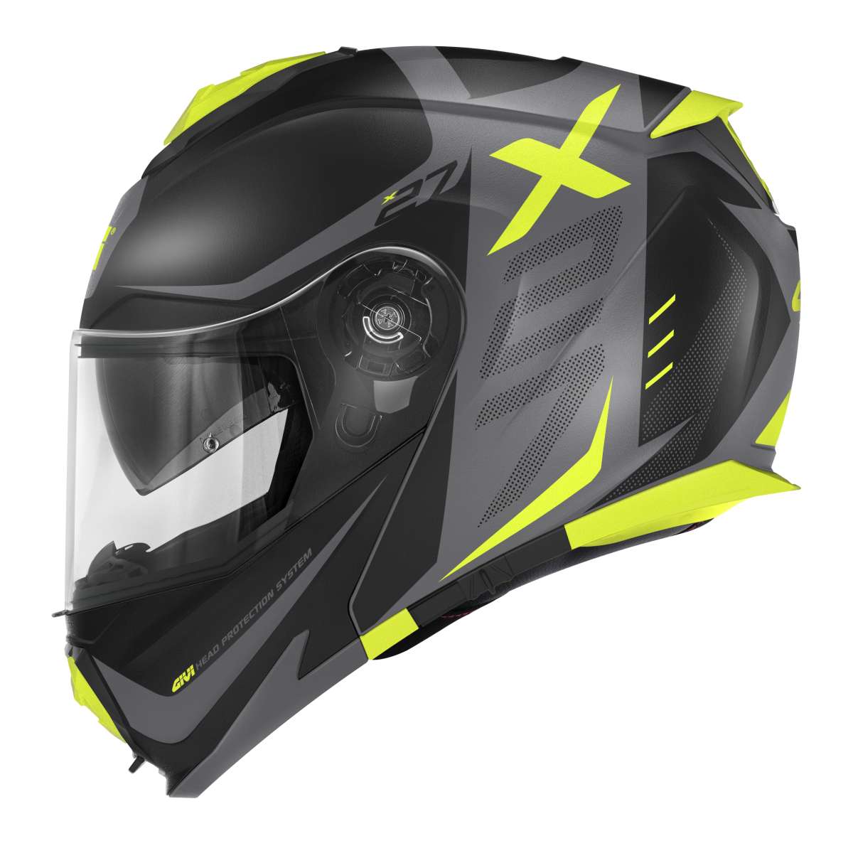 HPS X.27 GRAPHIC DIMENSION - Gr. 61/XL - matt-schwarz / titanium / gelb