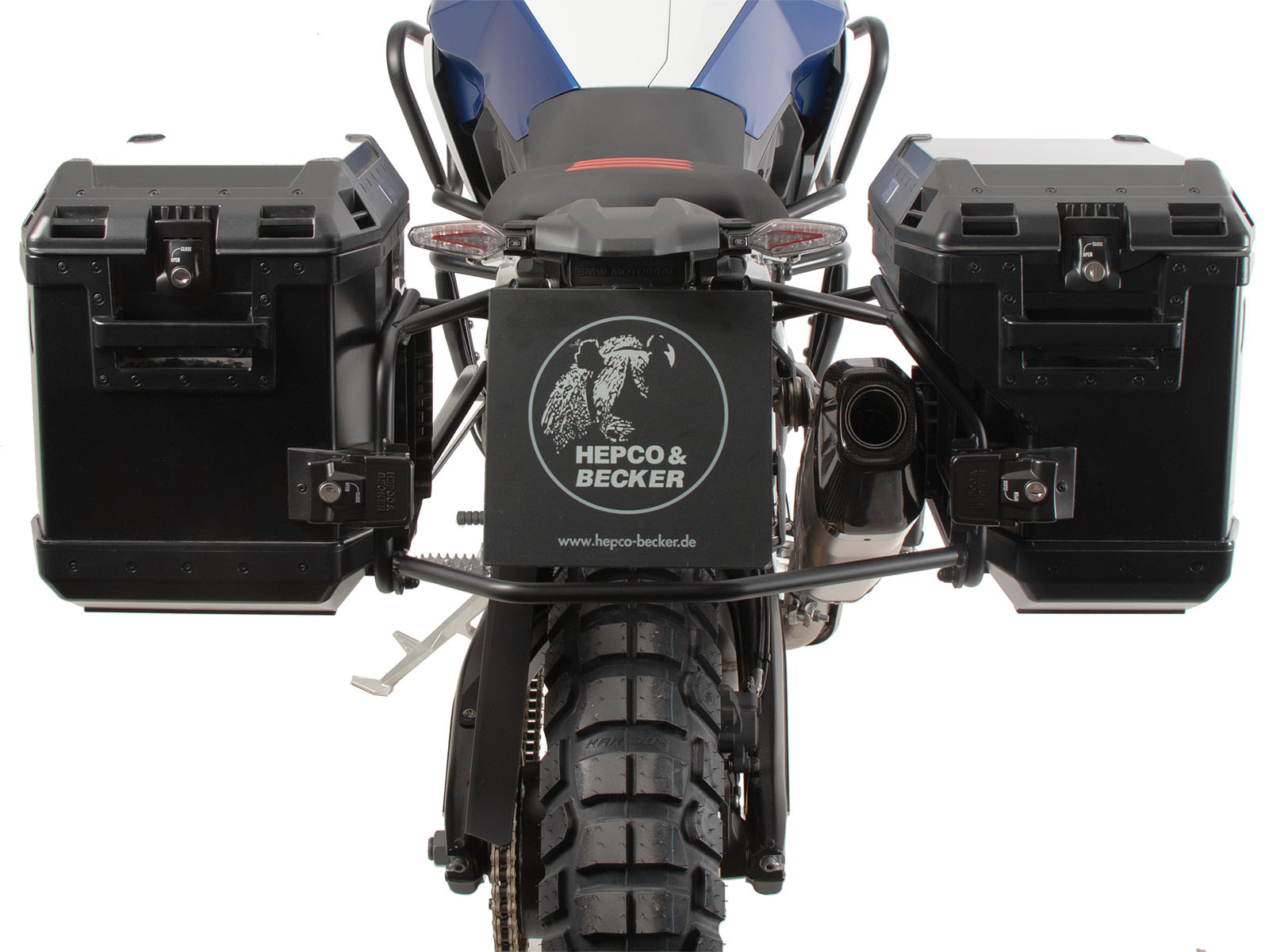 Kofferträgerset Cutout schwarz inkl. Xplorer Cutout schwarz Kofferset für BMW F 900 GS (2024-)