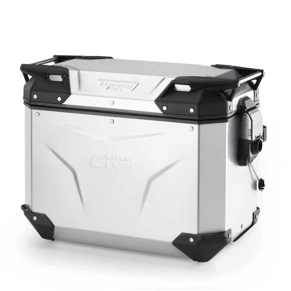 Seitenkoffer Trekker Outback EVO 44 Monokey Rechts, 44 Liter, aus eloxiertem Aluminium,