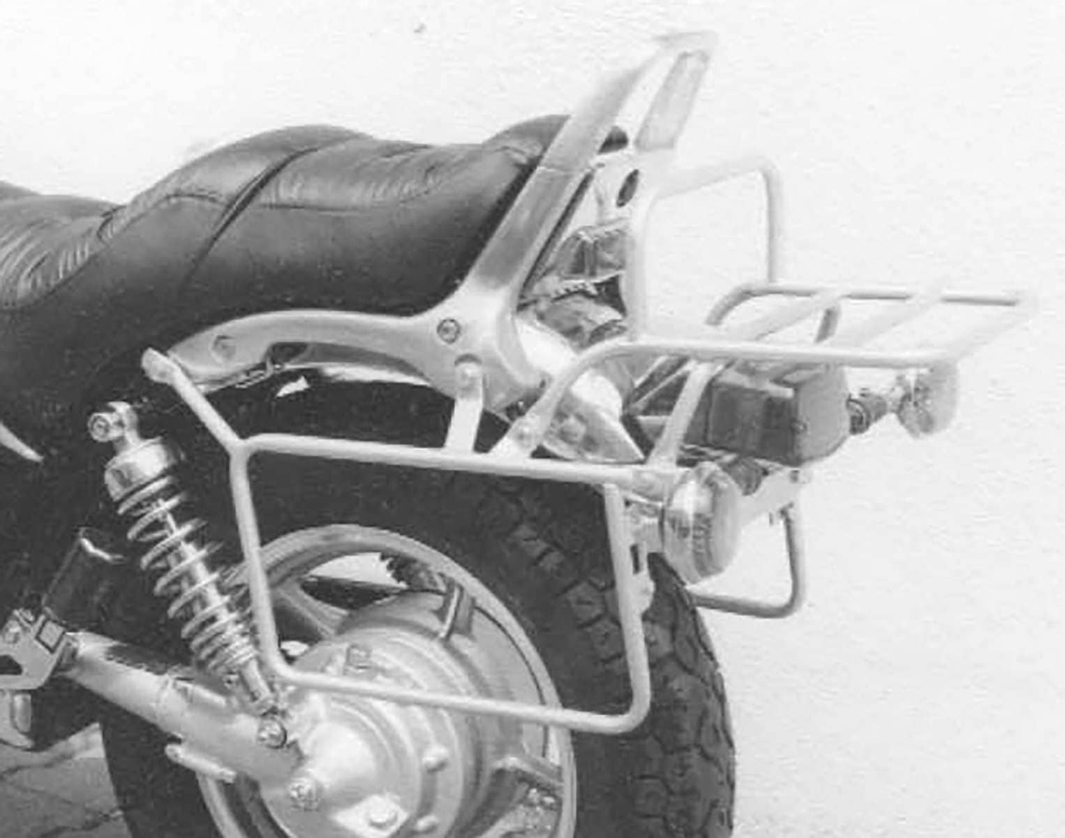 Komplettträgerset (Seitenkofferträger und Rohrgepäckbrücke Topcaseträger) chrom für Yamaha XV 750/1000 Virago (1981-1991)