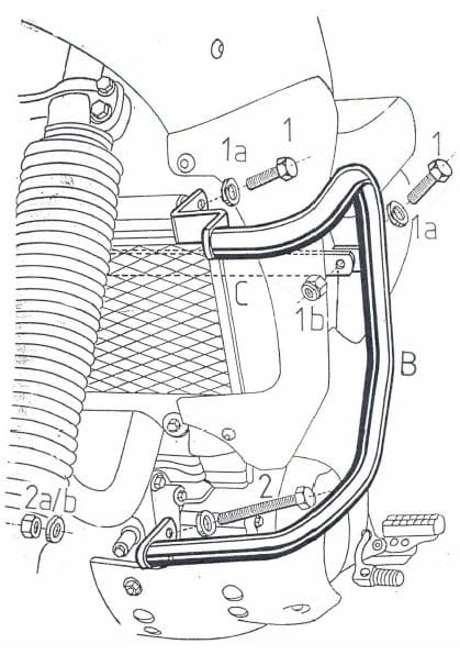 Motorschutzbügel schwarz für Yamaha XTZ 660 Ténéré (1991-1993)