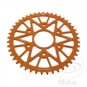 Alu-Kettenrad 45Z Teilung 520 orange Innendurchmesser 063 Lochkreis 110