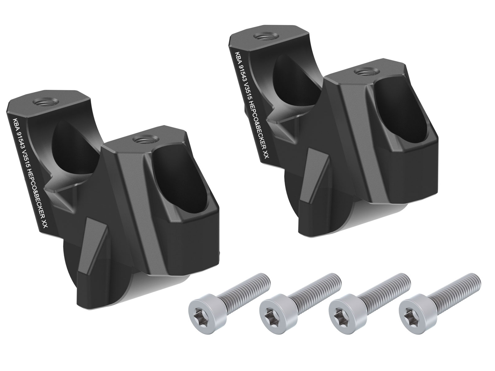 Lenkererhöhung mit Versatz 35 mm hoch, 15 mm zurück, schwarz für BMW M 1000 R (2023-)