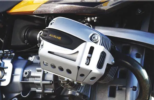 Touratech Zylinderschutz / Ventildeckelschutz Aluminium spezial für BMW R850GS R1100GS R1150GS