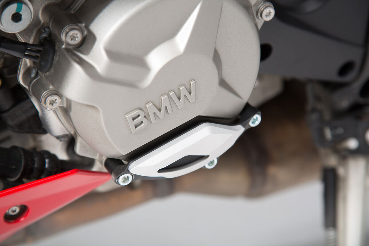 SW Motech Motorgehäusedeckel-Schutz schwarz/silbern BMW S1000R / RR / XR