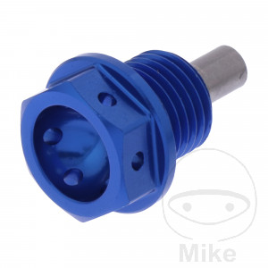 Ölablassschraube magnetisch JMP Bolt M14X1.5 mm 12 mm Alu Racing blau