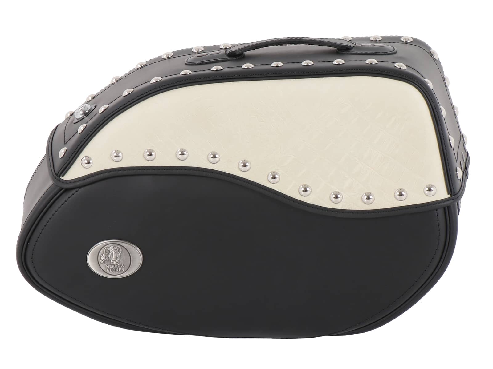 Ledereinzeltasche Ivory rechts für Rohrpacktaschenhalter