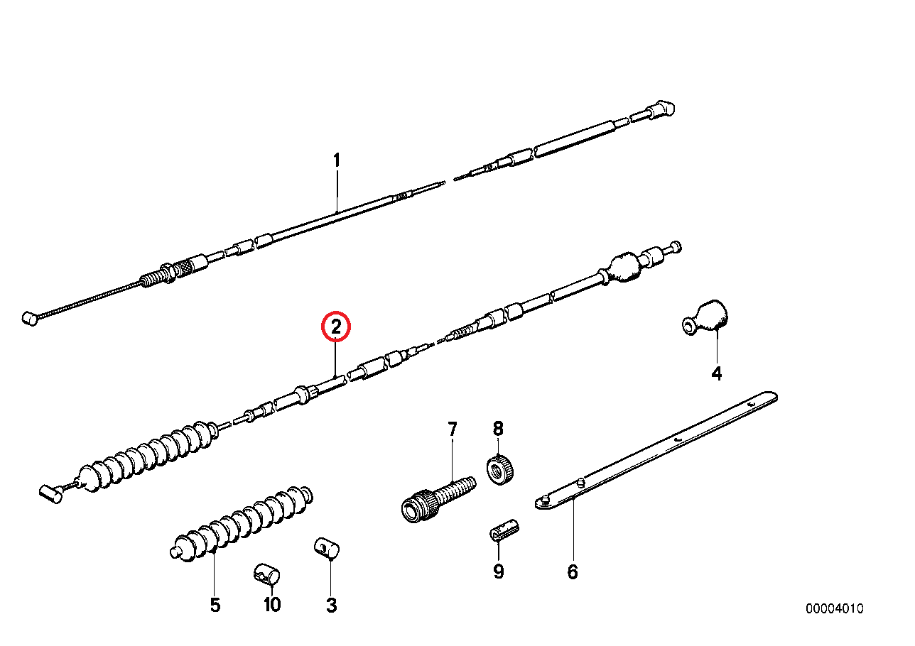 diag_33e BMW K75 K100 K1100 Kupplungszug Kupplungsseilzug 32732324955
