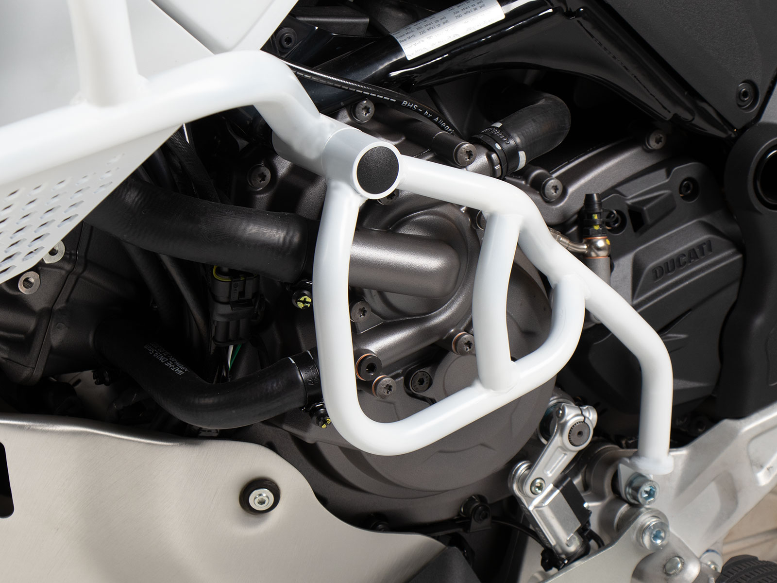 Zusatzbügel weiß, einseitig links für Ducati DesertX Rally (2024-)