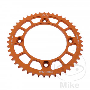 Alu-Kettenrad 47Z Teilung 428 orange JT Innendurchmesser 110 Lochkreis 132