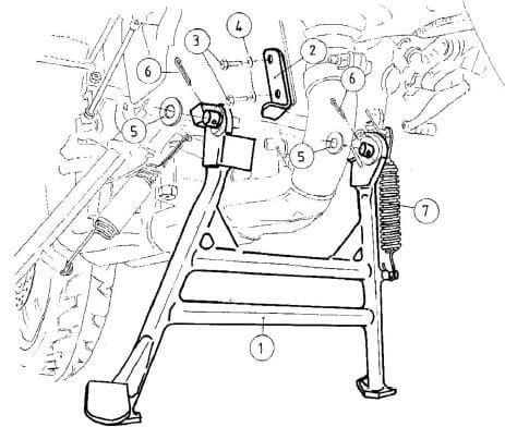Hauptständer schwarz für Honda CB 900 Hornet (2002-2005)
