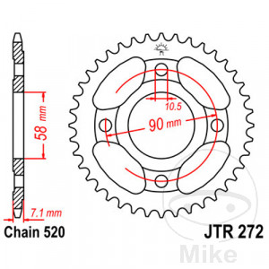 Kettenrad 31Z Teilung 520 Innendurchmesser 058 Lochkreis 090