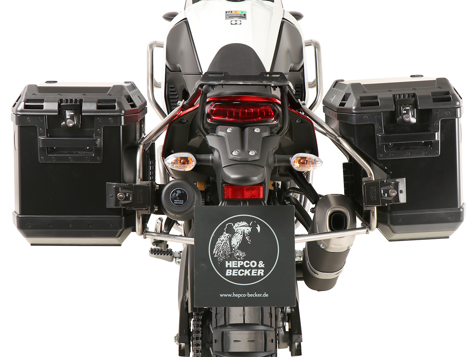 Kofferträgerset Cutout schwarz inkl. Xplorer Cutout Kofferset für Yamaha Ténéré 700 World Raid (2022-2024) /World Rally (2023-2024)