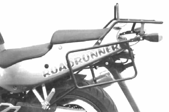 Komplettträgerset (Seitenkofferträger und Rohrgepäckbrücke Topcaseträger) schwarz für Kawasaki ZXR 750 (1991-1994)