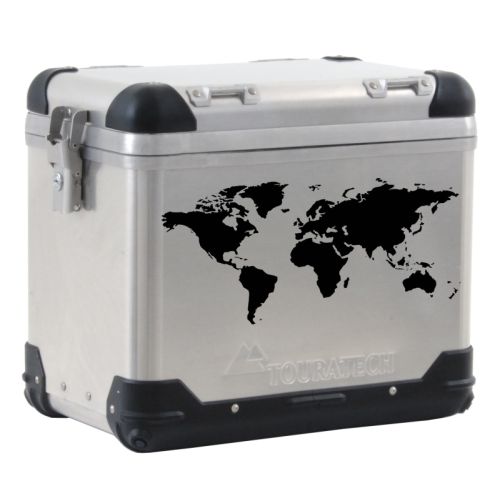 Kofferaufkleber ZEGA Pro/ZEGA Pro2/ZEGA Mundo Weltkarte schwarz