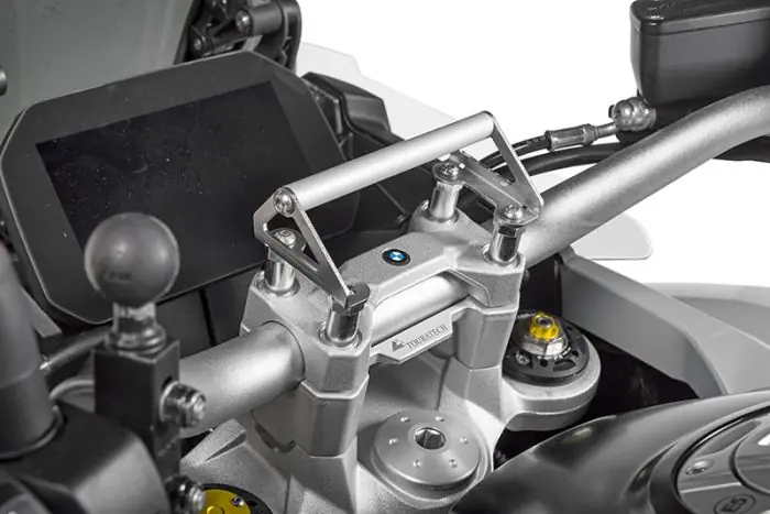 GPS Navi Halter BMW F850GS + Adventure auf Lenkerklemmung für Lenkererhöhung 35 mm