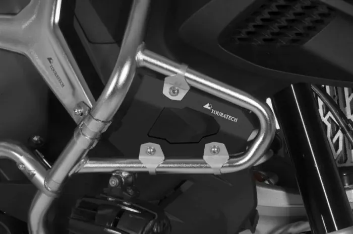 Sichtblende für original BMW R1200GS Adventure Schutzbügel ab 2014, silber/schwarz Sichtblende für original BMW R1200GS Adventure Schutzbügel ab 2014, silber/schwarz