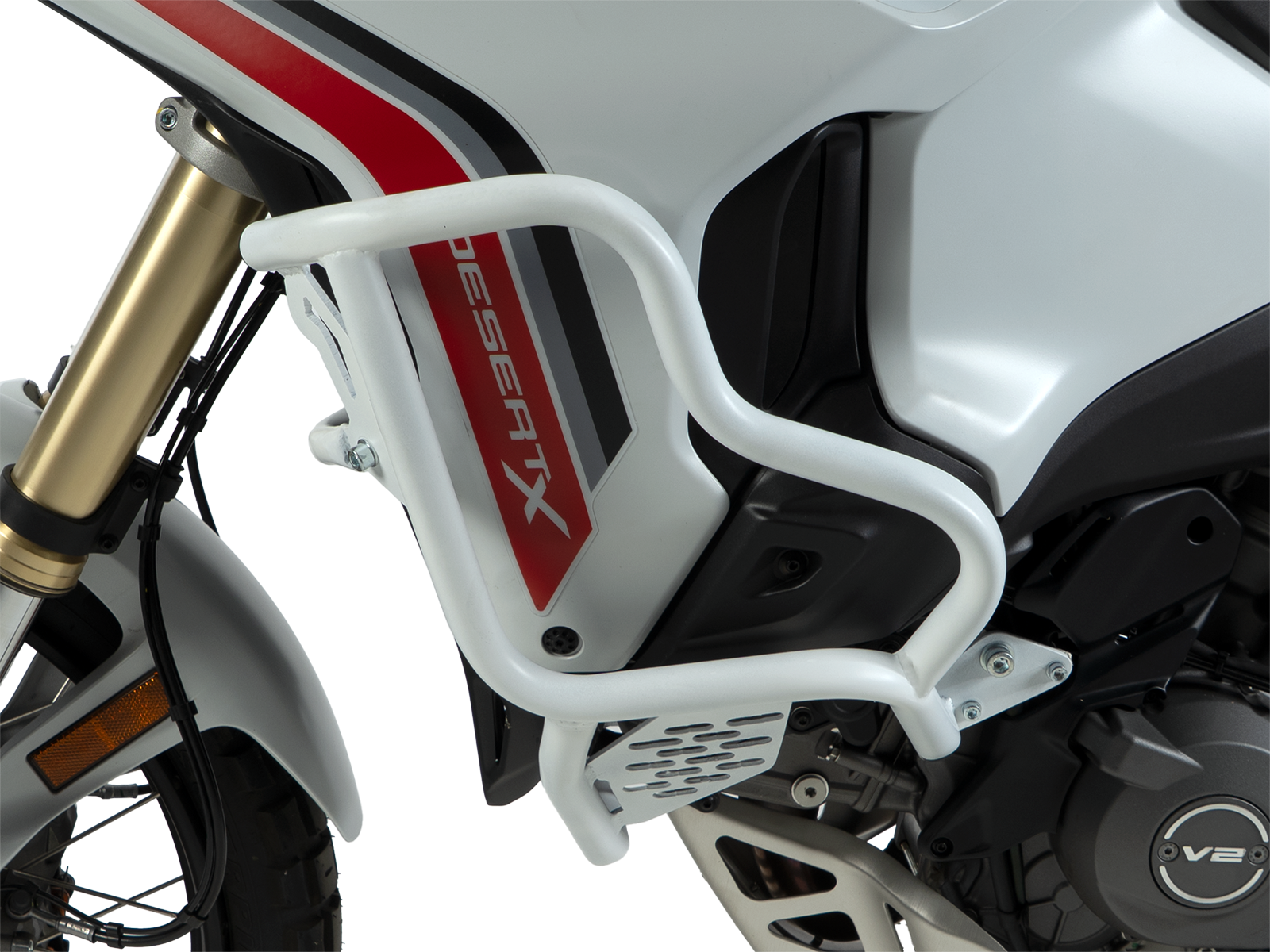 Tankschutzbügel "Solid" weiß für Ducati Desert X V2 (2026-)