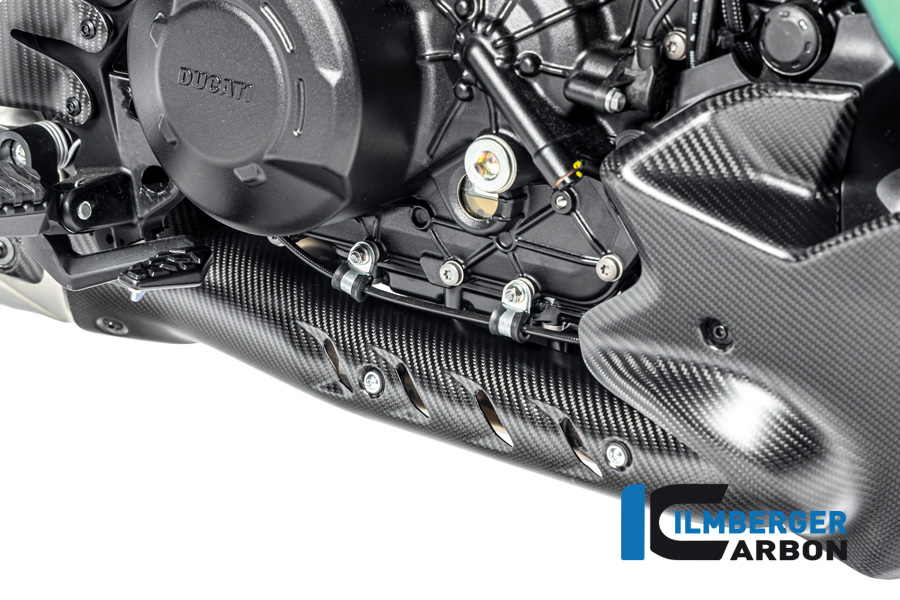 Auspuffhitzeschutz am Krümmer Ducati Diavel Bentley matt