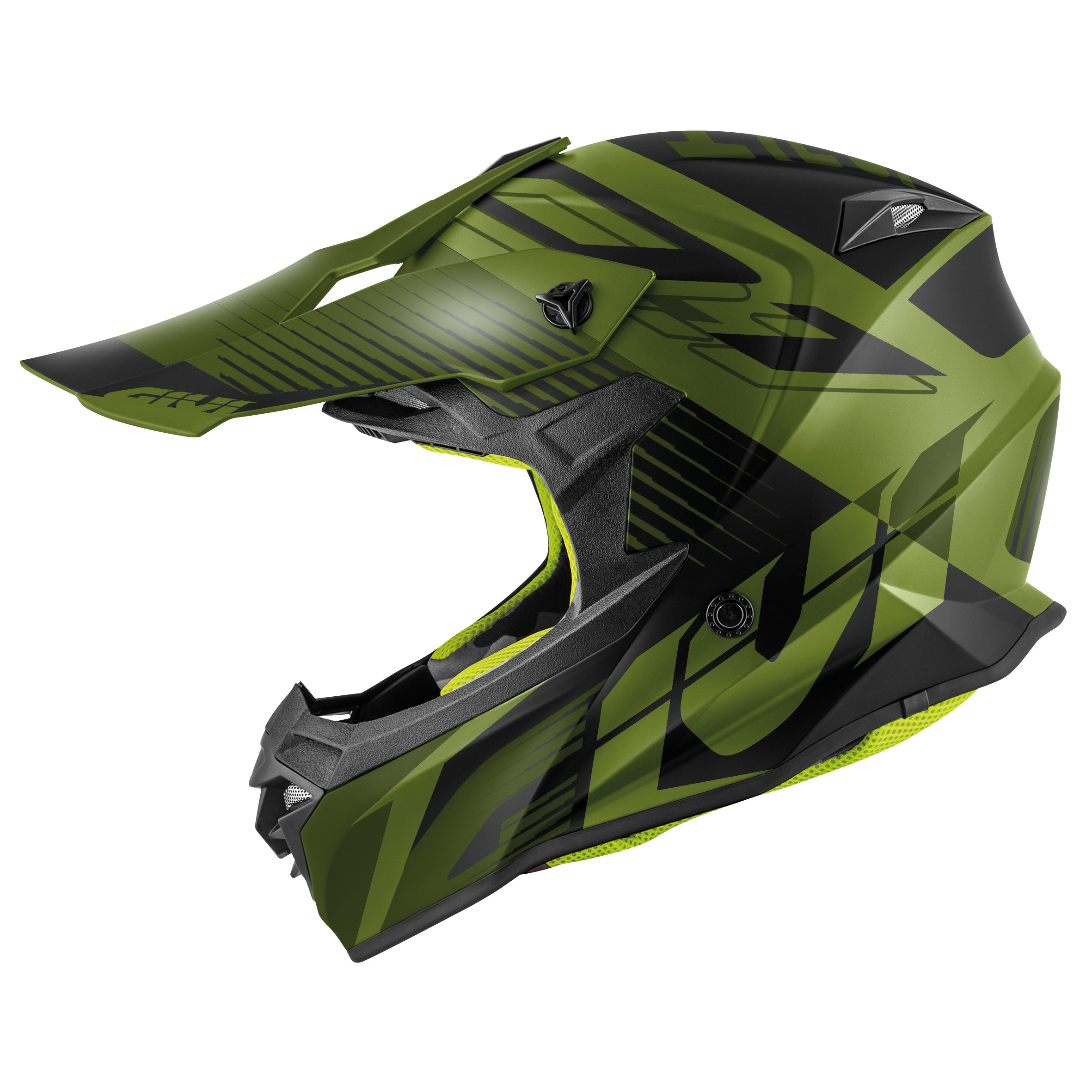 HPS 60.1 FRESH Integral-Helm (CROSS) Graphic FRESH matt - schwarz/military grün - Gr. 56/S