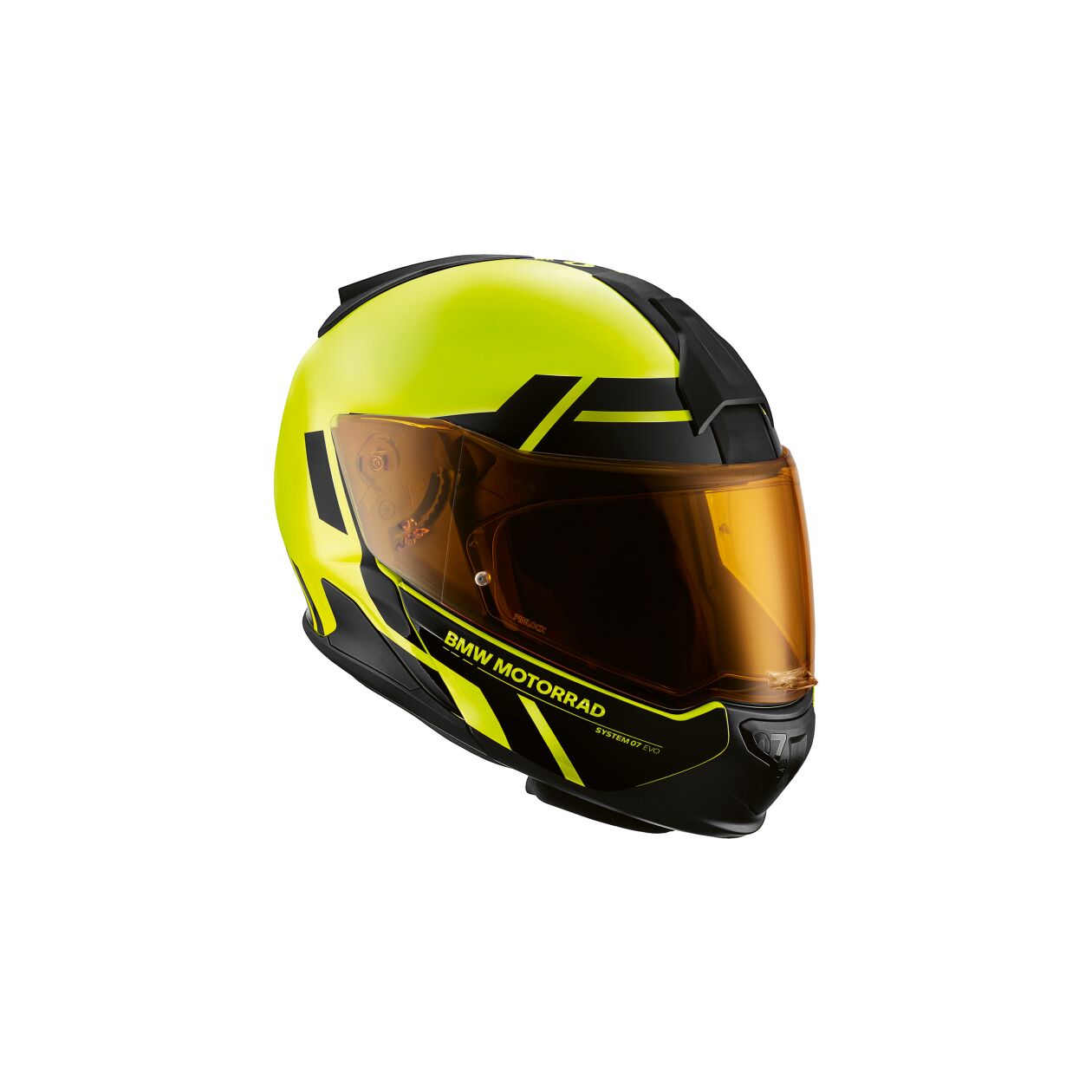 Helm-System-7-Carbon-Evo-Spectrum-Fluor-mit-orangem-Visier
