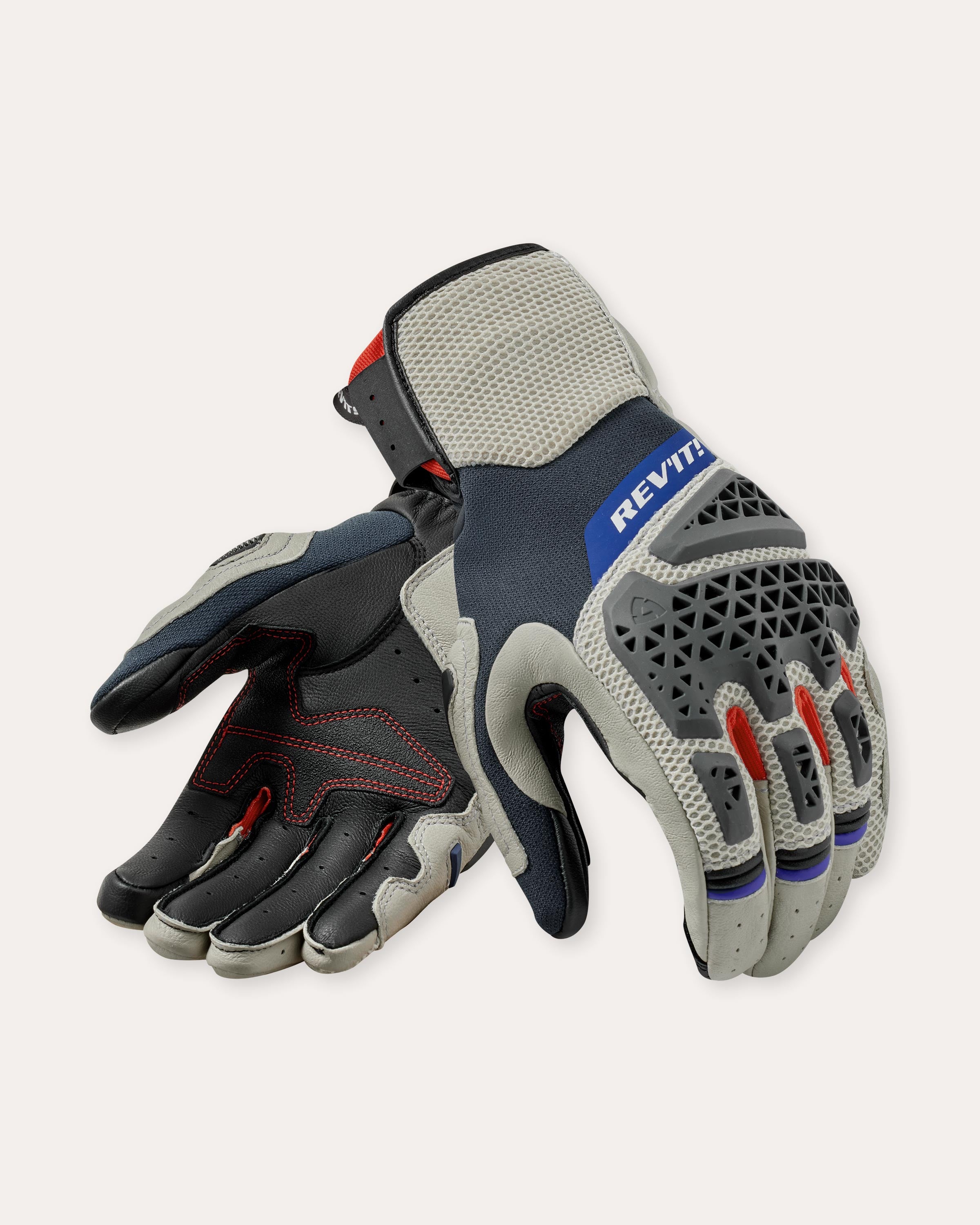 Handschuhe Sand 5 Silber-Rot M Standard