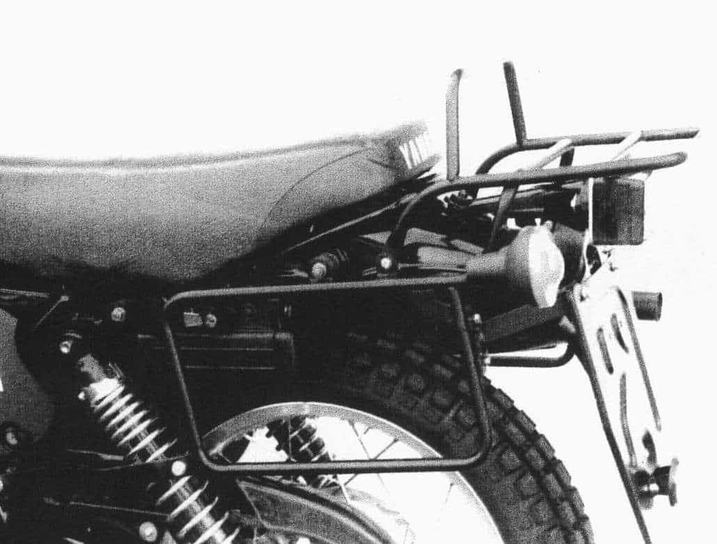 Komplettträgerset (Seitenkofferträger und Rohrgepäckbrücke Topcaseträger) schwarz für Yamaha XT 500 (1978-1985)