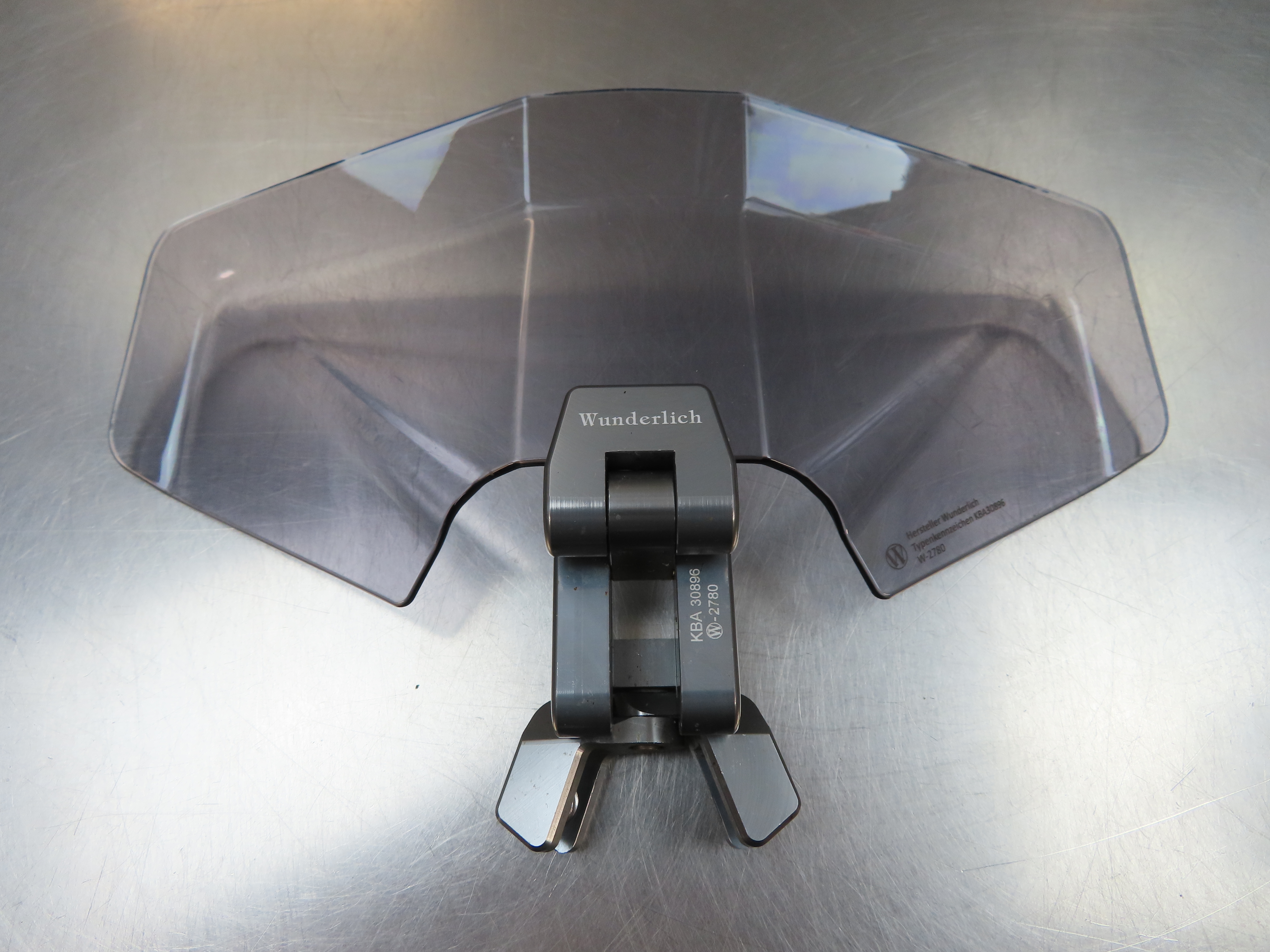 Wunderlich Windschild Spoileraufsatz VARIO-ERGO 3D+ - rauchgrau