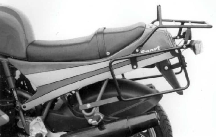 Komplettträgerset (Seitenkofferträger und Rohrgepäckbrücke Topcaseträger) schwarz für Ducati 750 Sport (1988-1989)
