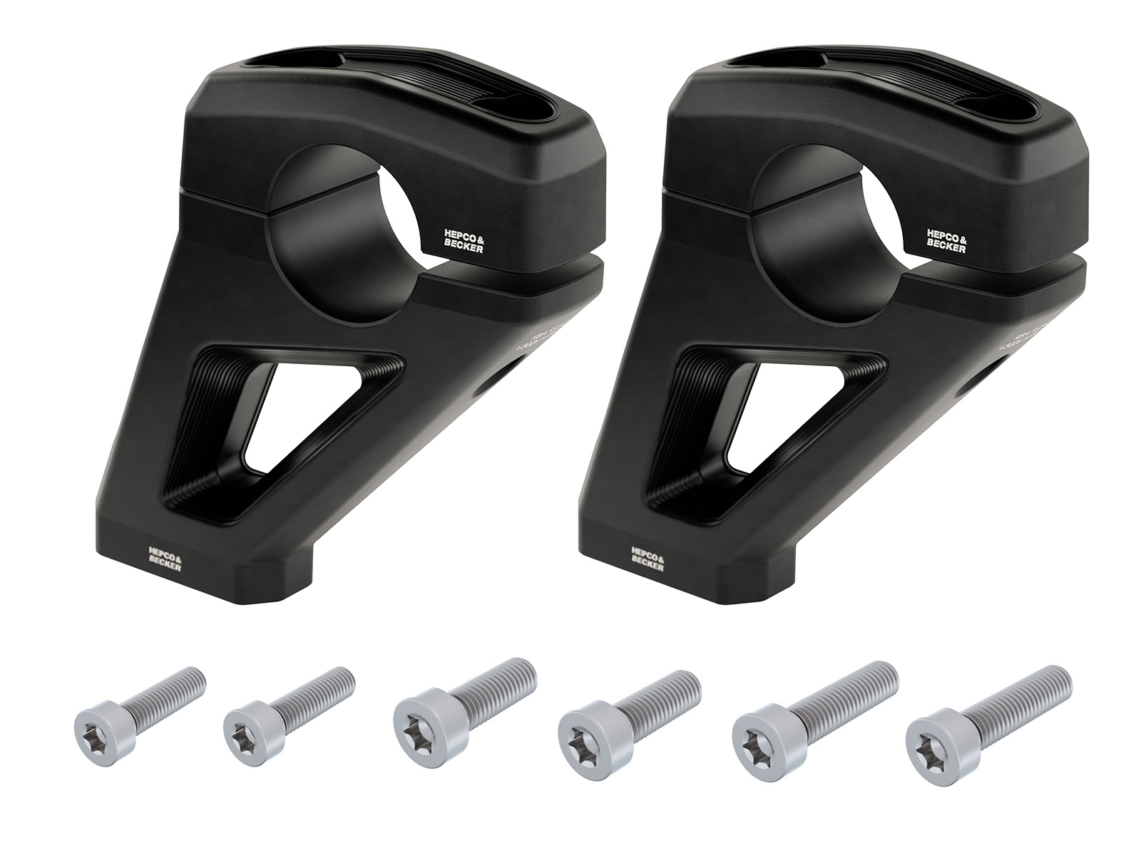 Lenkererhöhung mit Versatz für BMW R12 G/S (2025-), 30mm hoch, 26mm zurück - Schwarz
