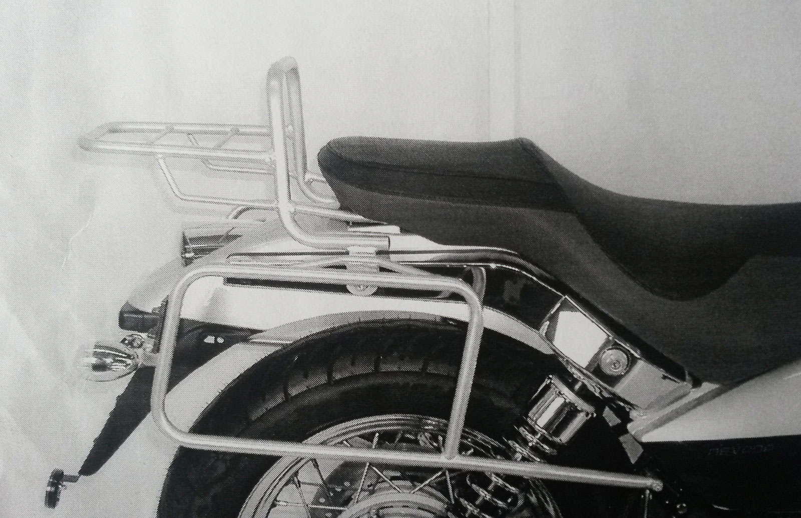 Seitenkofferträger festverschraubt chrom für Moto Guzzi Nevada Classic V 750 ie (2004-2015)