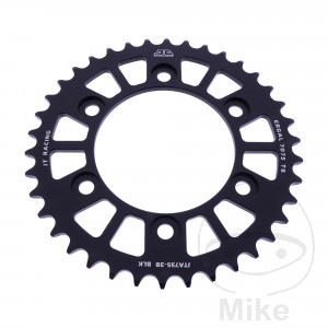 Alu-Kettenrad 38 Zähne Teilung 520 schwarz JT Innendurchmesser 100 Lochkreis 124