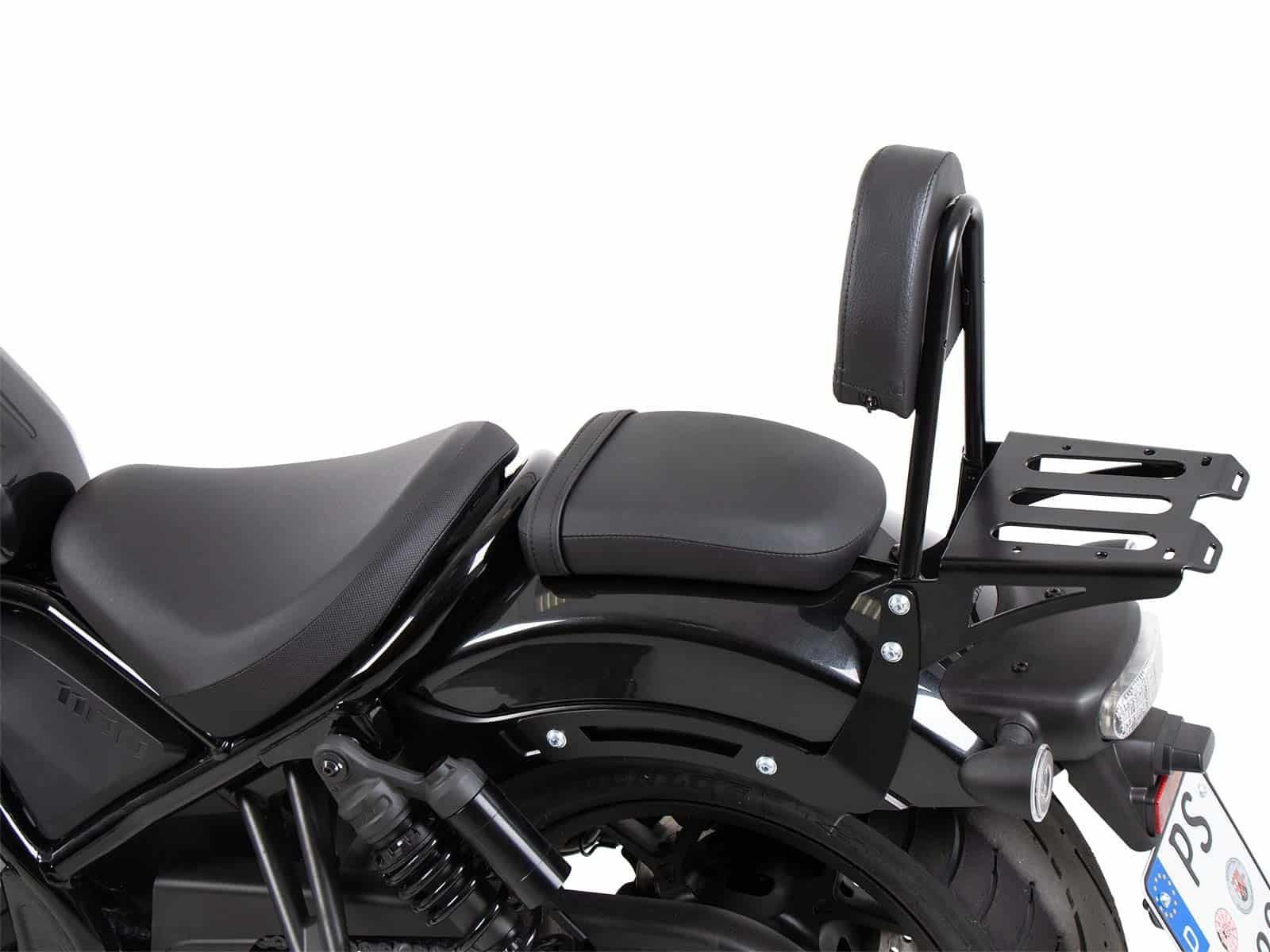Sissybar mit Gepäckträger schwarz für Honda CMX 1100 Rebel / DCT (2021-2024)