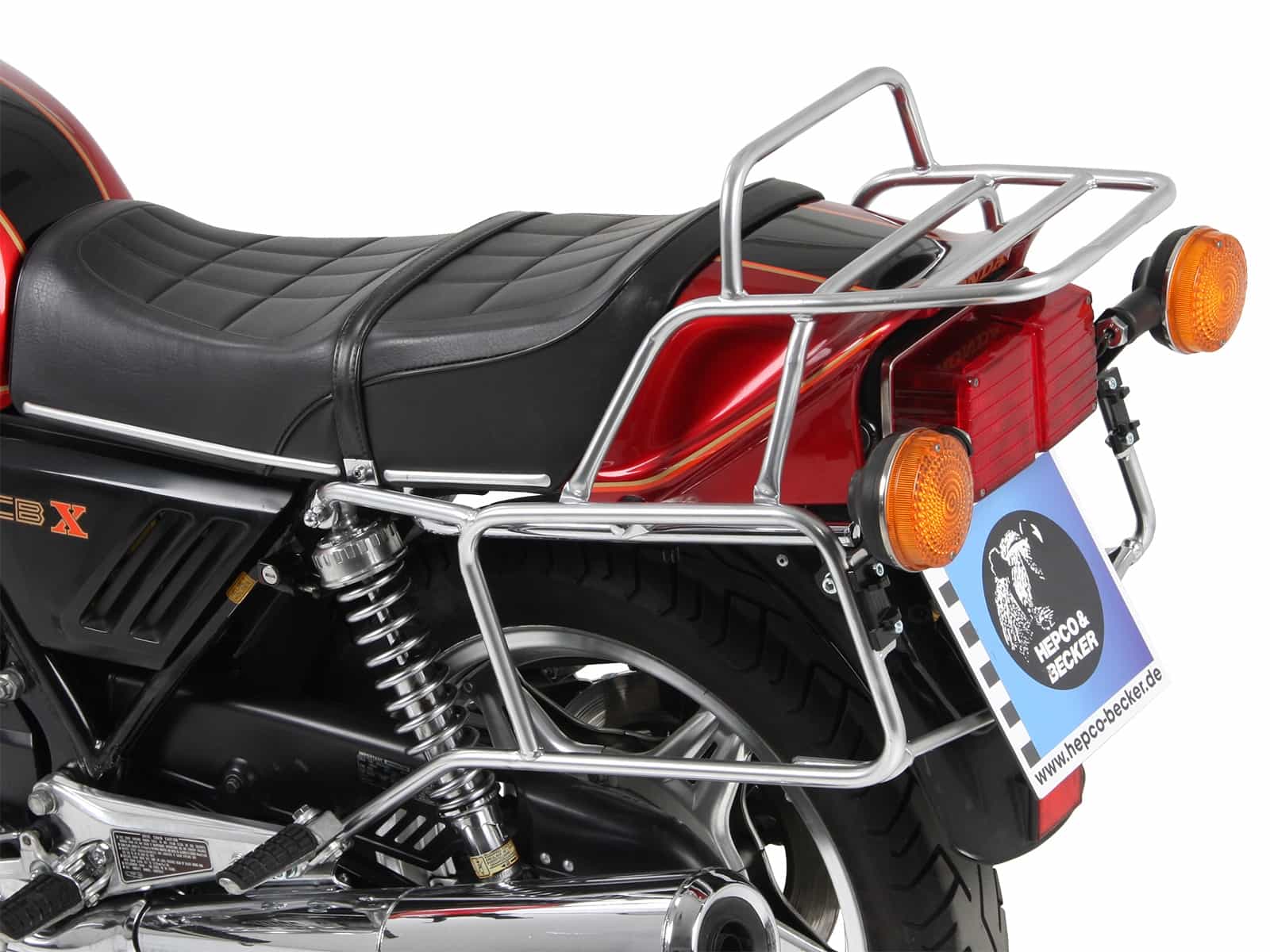 Komplettträgerset (Seitenkofferträger und Rohrgepäckbrücke Topcaseträger) chrom für Honda CBX 1000 (1978-1980)